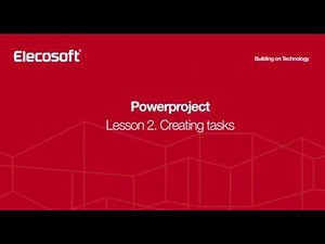 Powerproject Tutorial Lesson 2 - Creating Tasks / Activities
