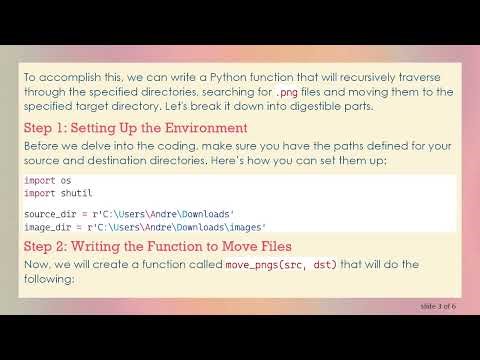 How to Move Files Within Subfolders to Another Directory in Python