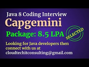 Capgemini Interview | Java 8 Coding Interview Question Answers