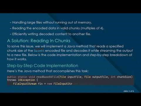How to Decode Base64 Encoded Data from a File in Chunks