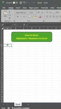 Excel Auto Fill Letters & Alphanumeric Series ✨ | learn with ‪@SakshamPulak‬