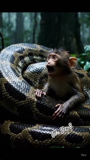 Monkey vs Python | Epic Cinematic Wildlife Battle in the Tropical Rainforest (8K HDR)