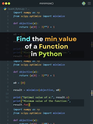 Encuentra fácilmente el valor mínimo en Python