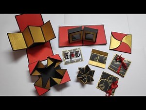 different cards for explosion box | Explosion Box Cards Tutorial | Card Ideas For Explosion Box