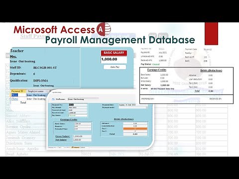 How to create Employee salary / Payroll management database in Microsoft Access | Payslip module