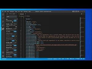 How to create a JSON file in Visual Studio Code.