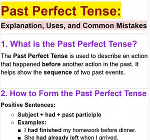 Title: Past Perfect Tense | Structure, Usage & Examples Description: 📚 Learn how to use the Past Perfect Tense in English! In this lesson, we will cover: ✅ What is the Past Perfect Tense? ✅ How to form the Past Perfect (had past participle) ✅ When to use the Past Perfect in sentences ✅ Real-life examples & practice exercises | Empowering English Learning