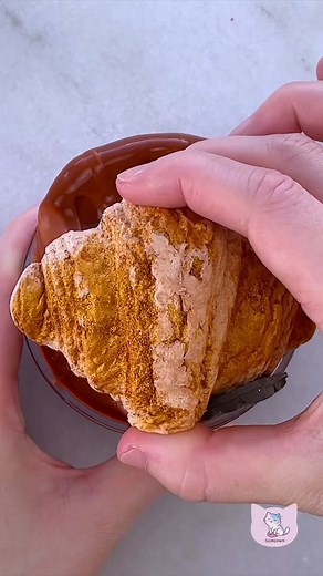 Glossy Chocolate Croissant Slime ASMR