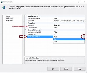SSIS FTP Task Send Files