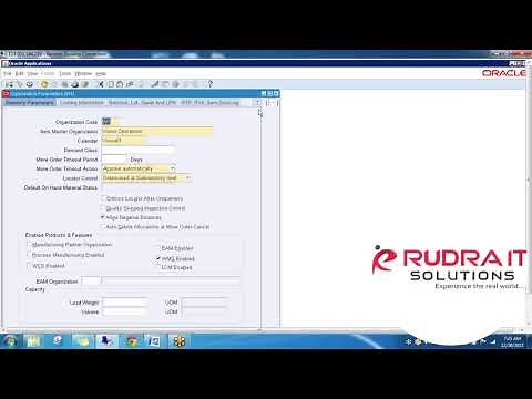 Setting up Oracle WMS Parameters | Rudra IT Solutions