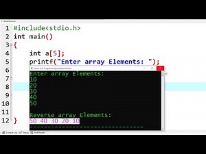 c program to print array elements in reverse order | Learn Coding