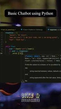 Python Mini Hack Build a Chatbot That Replies Instantly 🤯#chatbots #pythonprojects