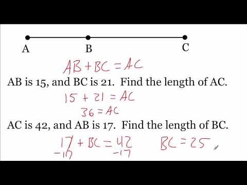 Geometry 1.2: Using Segments and Congruence