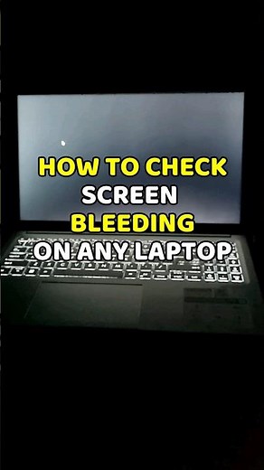 How To Check Screen Bleeding On Any Laptop? #shorts