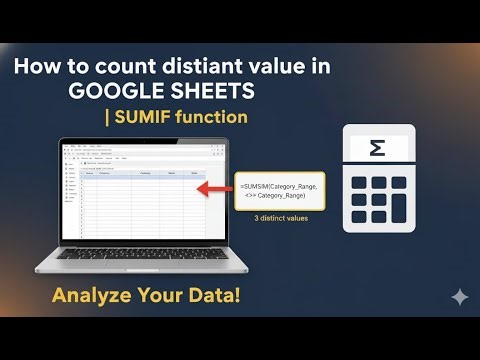 How to Count Distinct Values in Excel | SUMIF Function