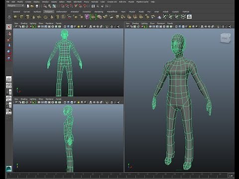 Maya Character modeling tutorial, part 1 - The Body