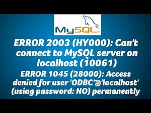 ERROR 2003 (HY000): Can't connect to MySQL server on localhost (10061)