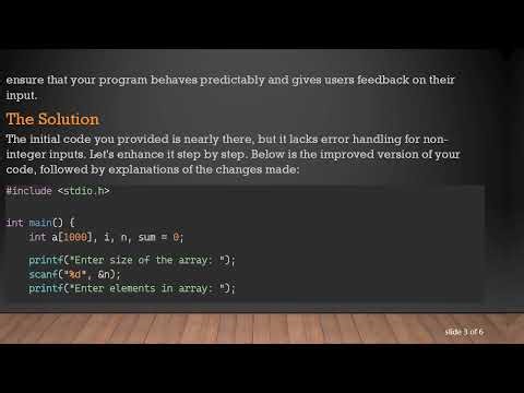 How to Safely Calculate the Sum of an Array in C with User Input
