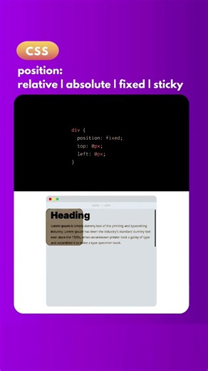 How to use CSS positioning on website #html #css #webdesign #webdevelopment