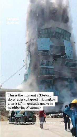 33-Story Tower Falls in Bangkok During Quake