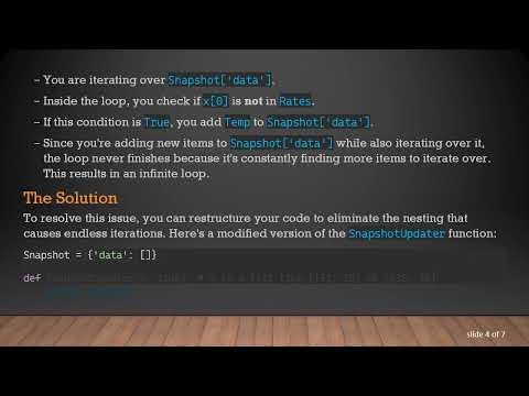 Fixing the for loop Issue in Your Python Function