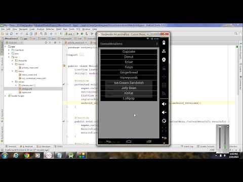 Android Studio Tutorial - 24 - Create a Floating Context Menu