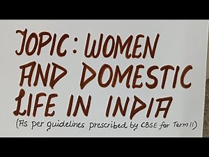 English Project on Women and Domestic Life in India for Class12 Term2 CBSE 2022||ASL/ALS Project