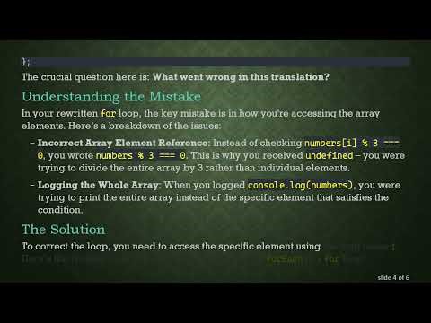 How to Convert a forEach Loop to a for Loop in JavaScript