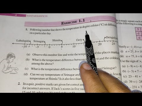 Integer Ex 1.1 Chapter- 1 || Class 7th Maths