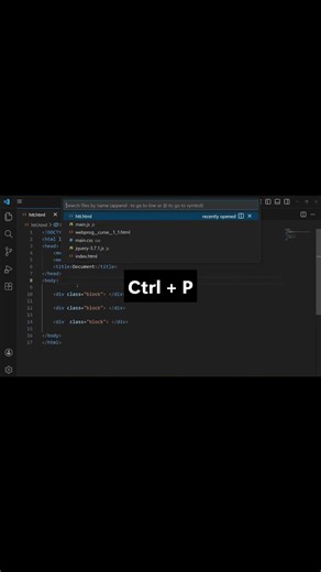 Быстрое открытие файлов в Visual Studio Code