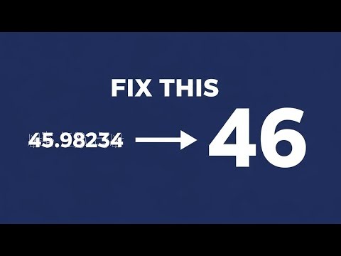 Fix Messy Decimals Instantly on Excel