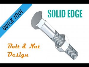 Solid edge tutorial - 53 - Bolt & Nut design.