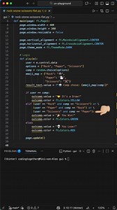 8.8K views · 115 reactions | Rock Paper Scissors with Flet GUI in Python #programming #python #coding Using the modern GUI library Flet! | Laskenta Technologies Limited | Facebook
