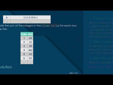 How to Calculate the Sum for Each Row of a Column in SQL