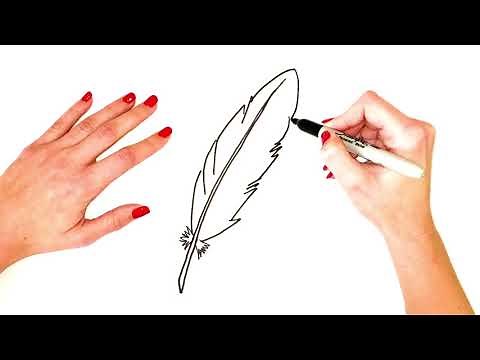 How To Draw A Feather Step By Step | Feather Drawing EASY | Drawing Tutorial