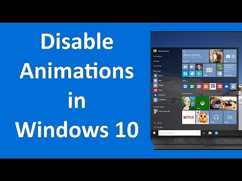 How to Disable Unnecesary Windows 10 Animations