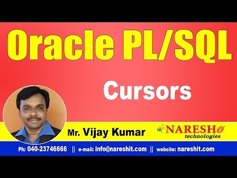 Cursors in PL/SQL | Oracle PL/SQL Tutorial Videos | Mr.Vijay Kumar