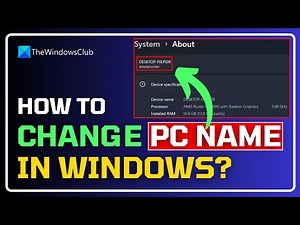 How to change PC name in Windows 11