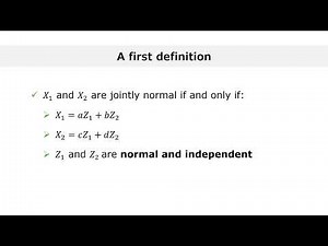 Joint normality explained in 3 minutes