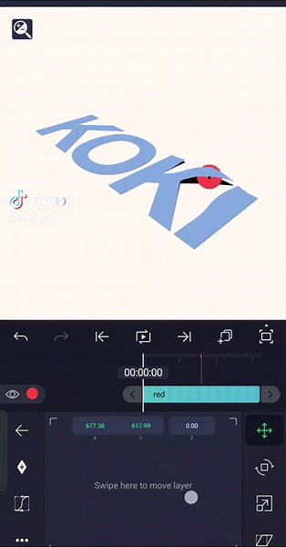 Text Peel Effect Tutorial in Alight Motion