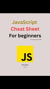 30K views · 251 reactions | JavaScript Cheat sheet for beginners ✔︎✌︎Frontend development, web development, HTML, CSS, JavaScript, React, Python, Data science #webdev #frontenddev #learntocode #javascript #reactjs #python #datascientist | De.code.dev | Facebook