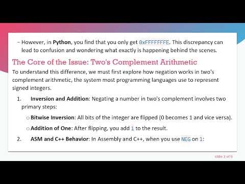Understanding the Difference Between ASM/C+ + and Python for Negating Unsigned Integers