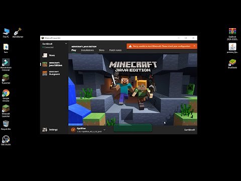 Sorry, unable to start Minecraft, please check your configuration! | Problem fixed