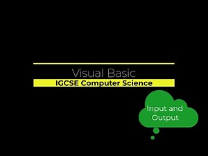 Input and Output in Visual Basic