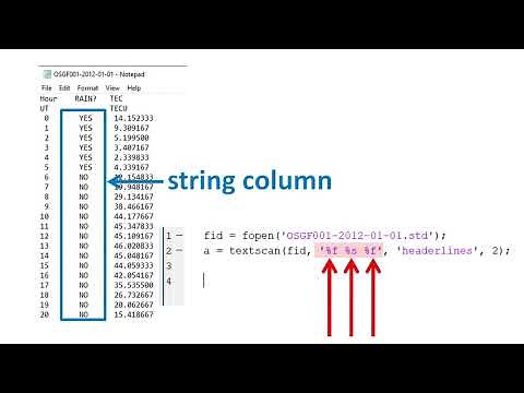1 3b How to read data from text files with header lines and string columns in MATLAB