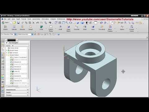 Siemens Nx CAD Basic Modeling Training Tutorial for Beginner - 1 | UG NX