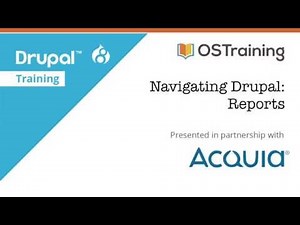 Drupal 8 Beginner, Lesson 15: Reports