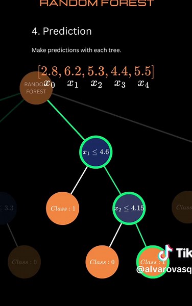 Random Forest is an ensamble learning method used for classification. It operates by constructing multiple decision trees during training. The output of the random forest is the class selected by the majority of the trees | Code on my GitHub 💻 #ml #ai #randomforest #decisiontree #fyp #artificialintelligence #machinelearning #datascience #classification #classifier #aprendizajeautomático #ia #inteligenciaartificial