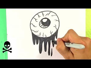 eyeball drip how to draw halloween drawings