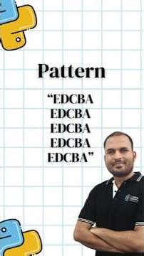 Python Charchter Pattern Explained in 3 Minutes By Zafar Khan Sir